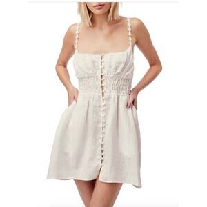 For Love & Lemons Macaroon Button Mini Dress